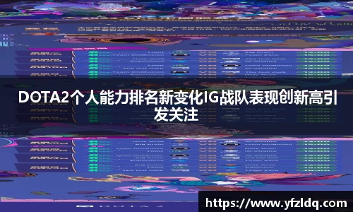 DOTA2个人能力排名新变化IG战队表现创新高引发关注